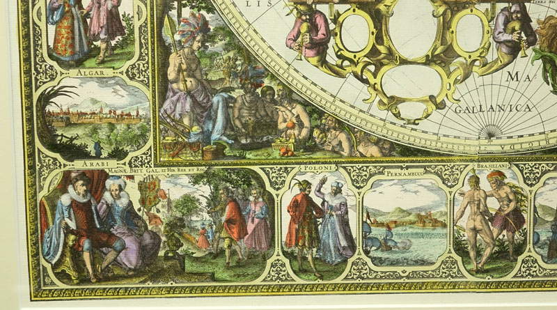 Modern Hand Colored Map - Nova Totius Orbis Mappa, ex optimis auctoribus desumta, Studio Petri Kaeri.