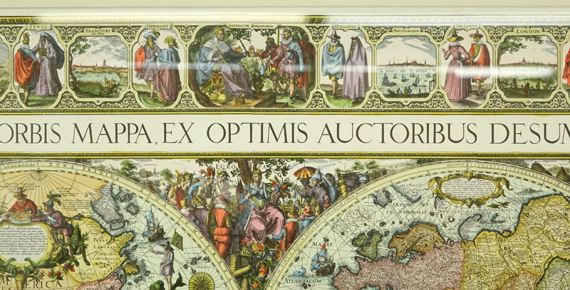 Modern Hand Colored Map - Nova Totius Orbis Mappa, ex optimis auctoribus desumta, Studio Petri Kaeri.