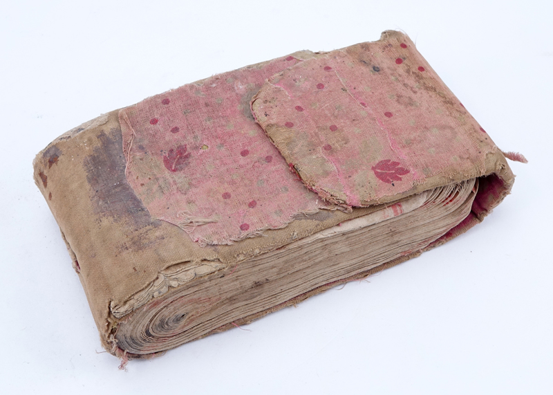 1800s or Later Indian Manuscript Book in Brocade Binding.