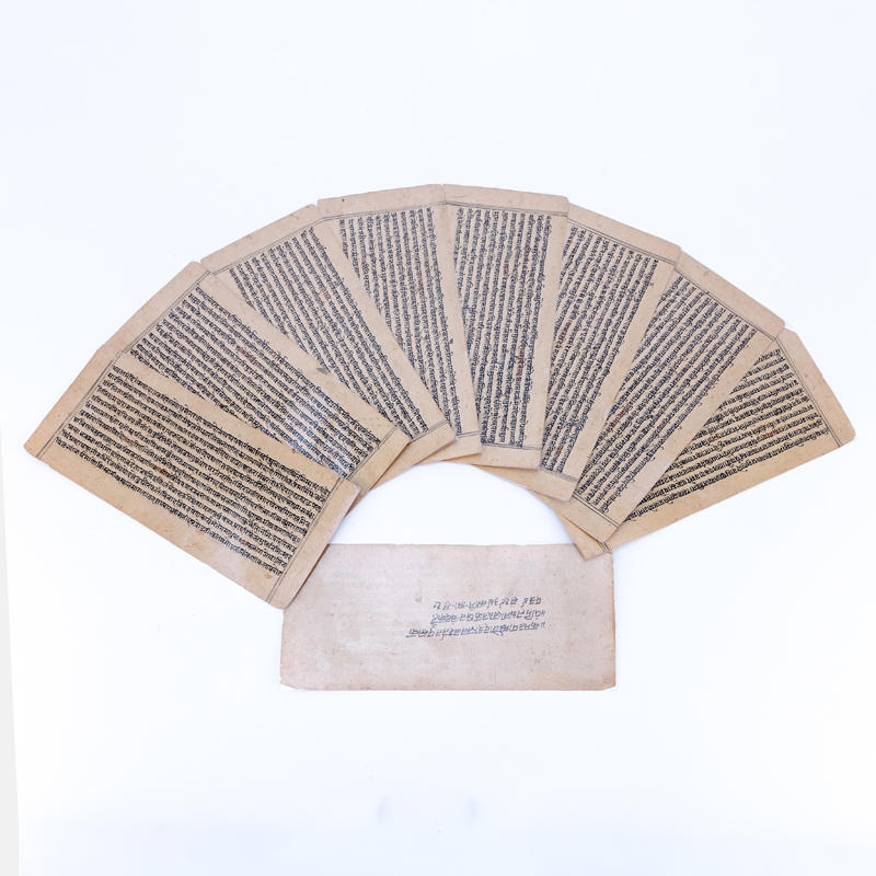 Nine (9) Antique or Later Indian Leaves Manuscript.