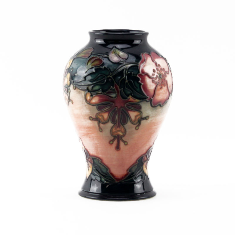 Moorcroft "Oberon" Baluster Shaped Pottery Vase. 