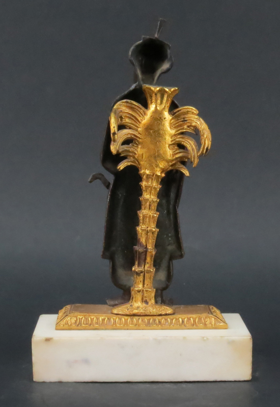 Vintage Bronze Orientalist Bronze On Marble Base.