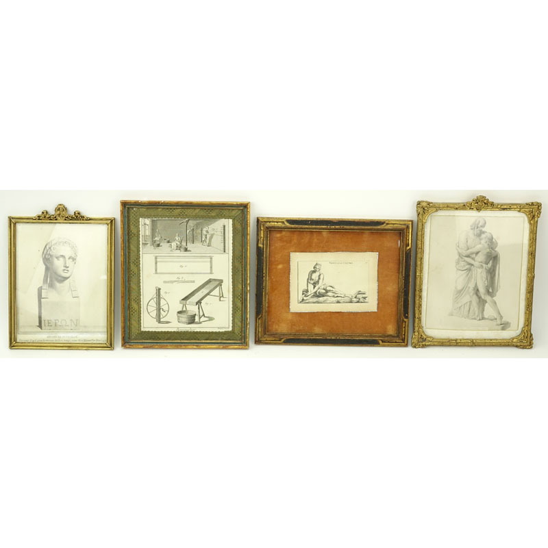 Grouping of Four (4) Antique or Vintage Artworks.