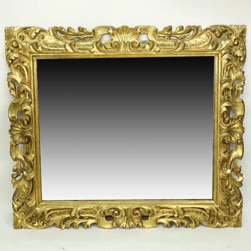 19/20th Century Italian Neoclassical Giltwood Mirror.