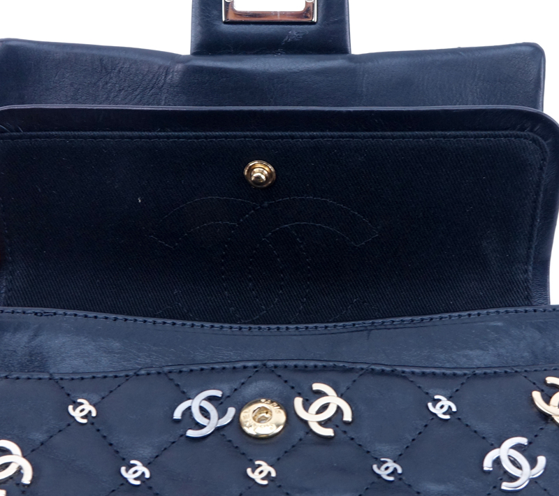 Chanel Limited Edition Black Lucky Charms Small Double Flap Bag.