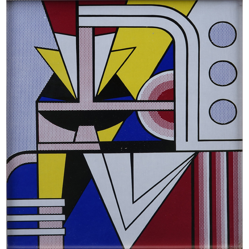 After: Roy Lichtenstein, American (1923-1997) Color lithograph "Modern Painting I". 