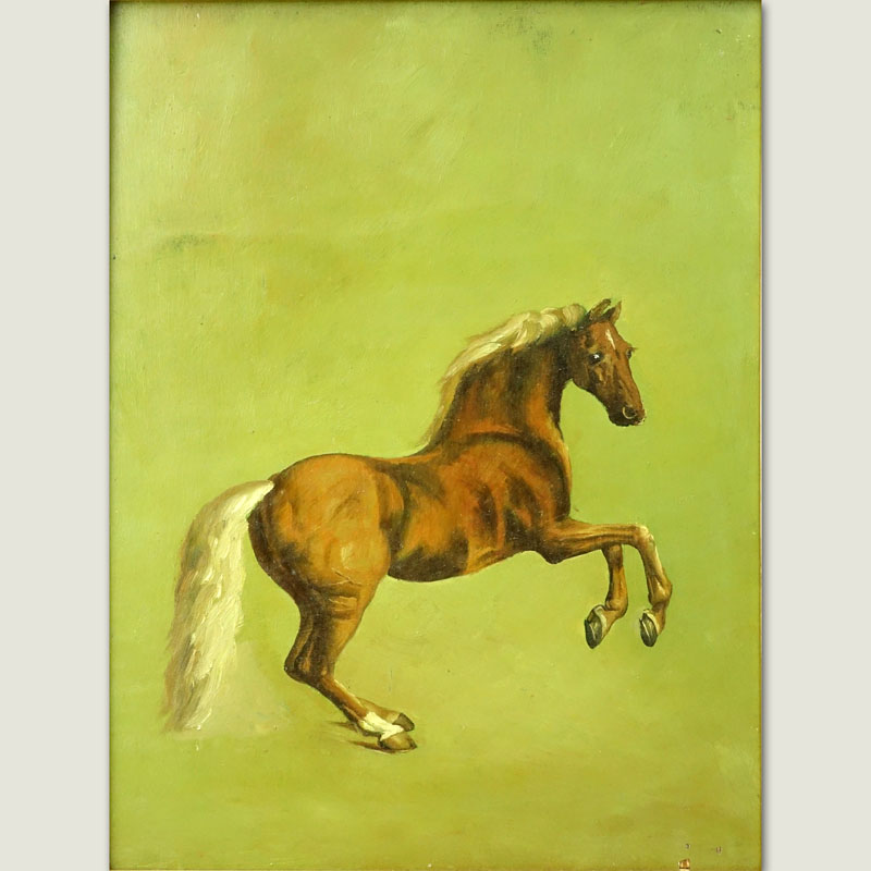 20th Century Oil On Board "Horse". 