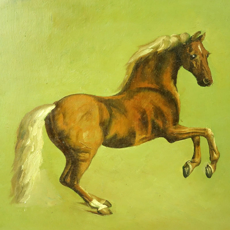 20th Century Oil On Board "Horse". 