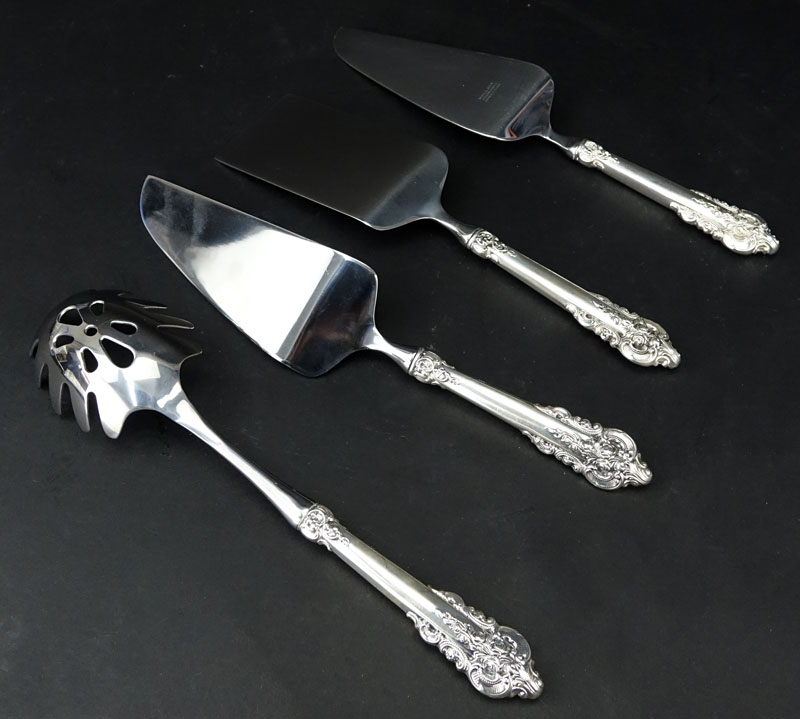 Collection of Four (4) Wallace "Grand Baroque" Sterling Silver Handled Tableware.