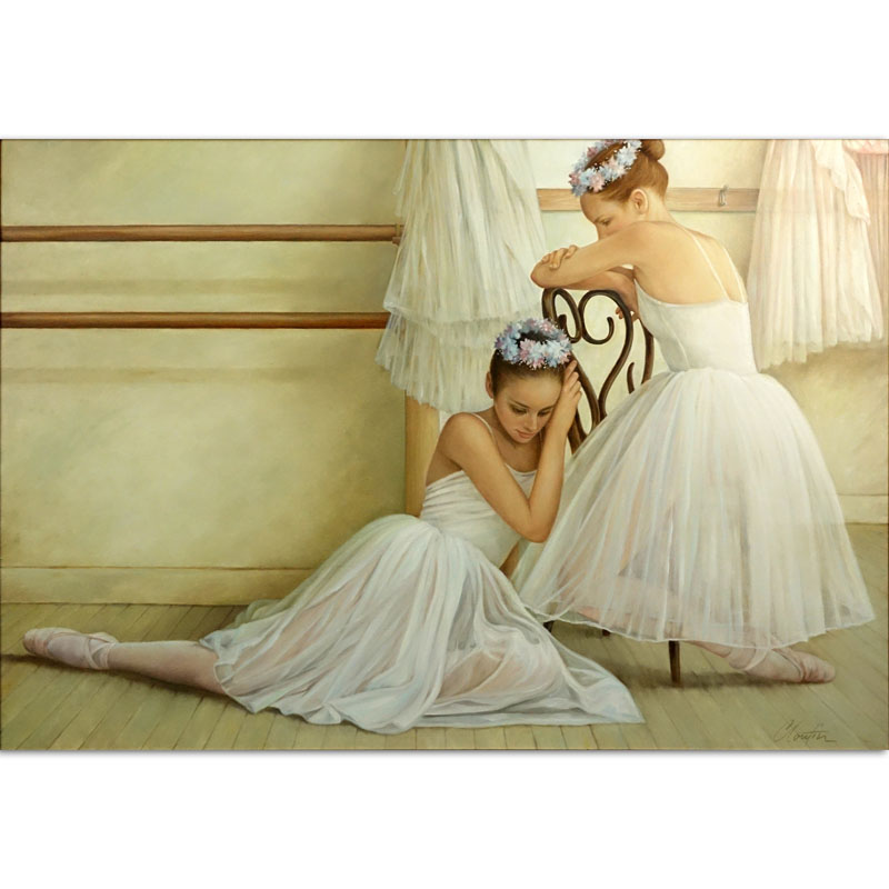 François Cloutier, French/American (b. 1922) "Dans Le Studio" Oil on Canvas Signed Lower Right. 