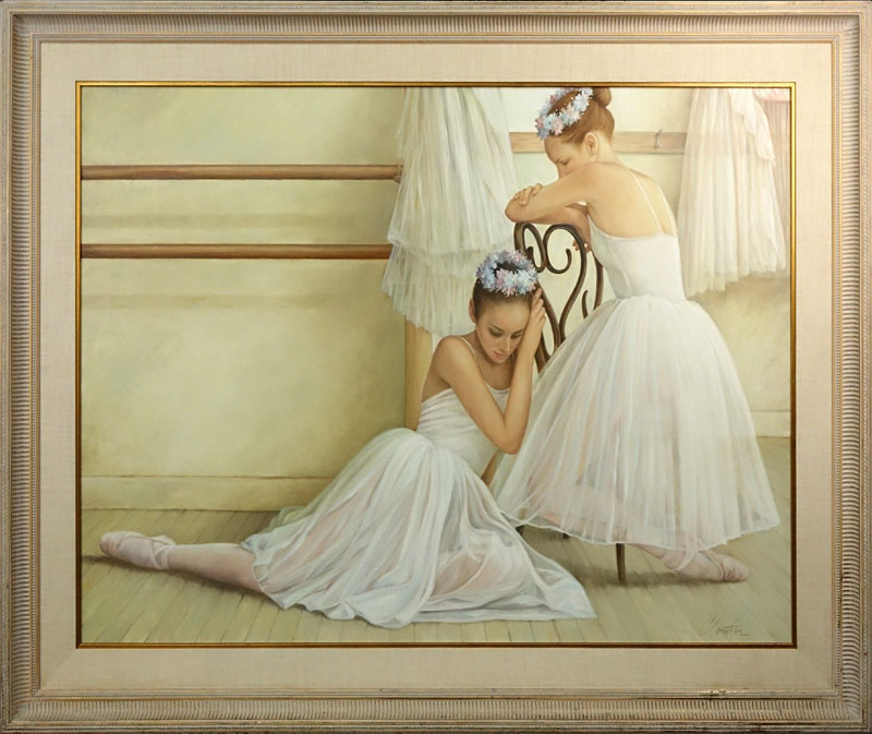 François Cloutier, French/American (b. 1922) "Dans Le Studio" Oil on Canvas Signed Lower Right. 