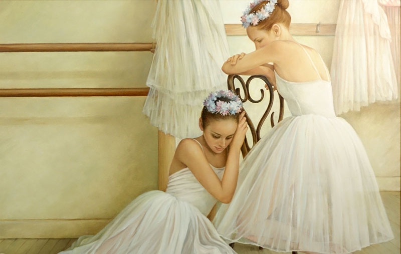 François Cloutier, French/American (b. 1922) "Dans Le Studio" Oil on Canvas Signed Lower Right. 