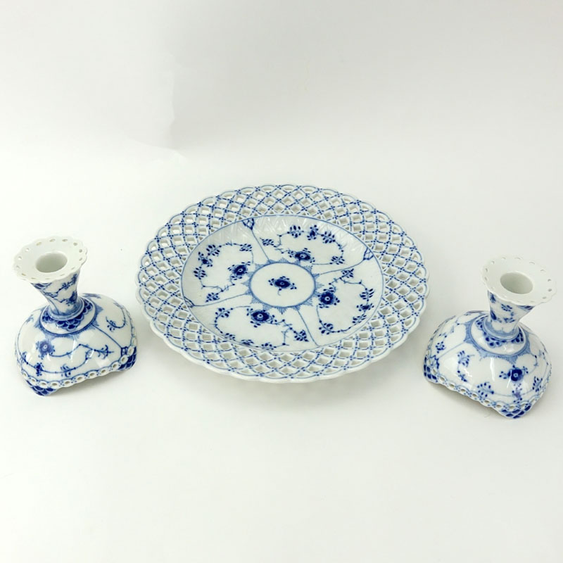 Three Piece Royal Copenhagen Table Top Items.