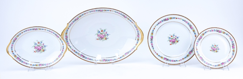 Ninety One (91) Pc. Limoges Raynaud & Co Porcelain Dinnerware.