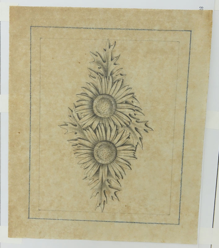 Two (2) 17/18th Century Old Master Pencil and Chalk On Vellum Drawings. "Marroni" and "Cardi". 
