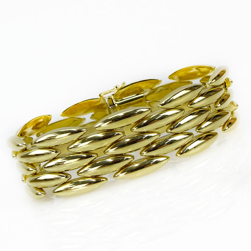 Vintage Cartier 18 Karat Yellow Gold Panther Bracelet.