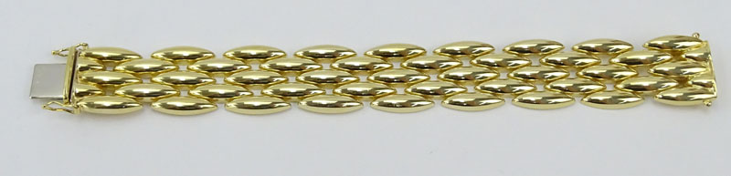 Vintage Cartier 18 Karat Yellow Gold Panther Bracelet.