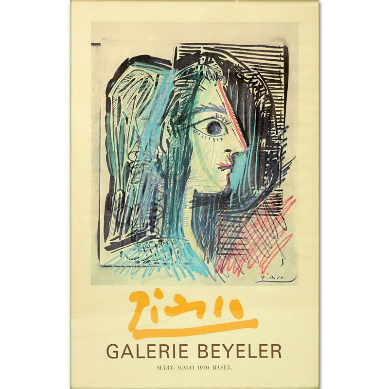 Circa 1970 Pablo Picasso Galerie Beyeler Poster Print.