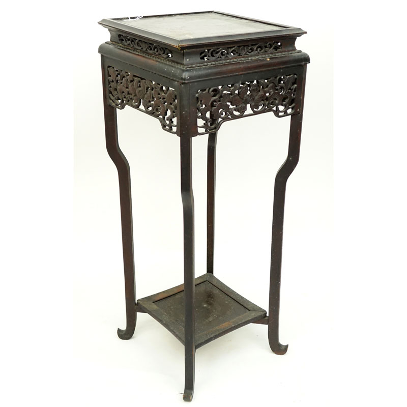 19/20th Century Chinese Carved Plant Stand.