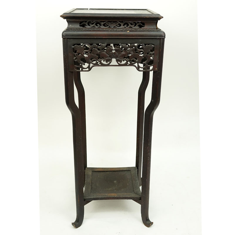 19/20th Century Chinese Carved Plant Stand.