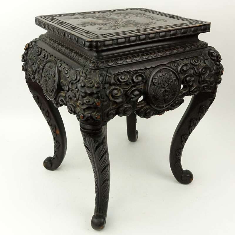 19/20th Century Japanese Carved Plant Stand.