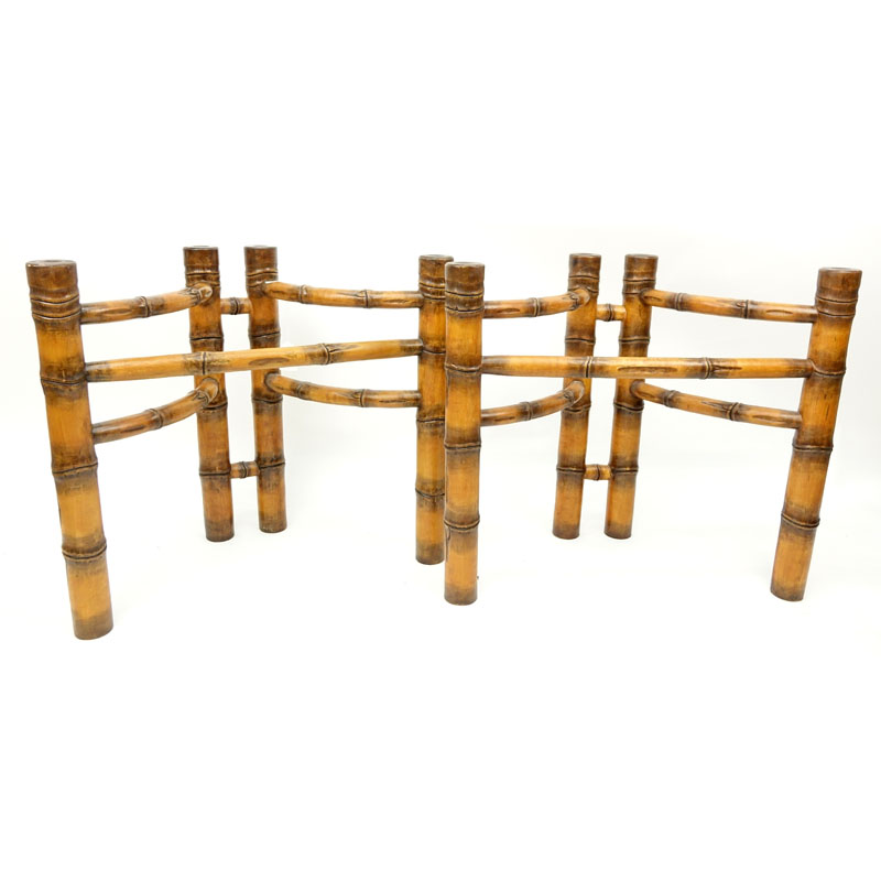 Mid Century McGuire Style Faux Bamboo Table Base.