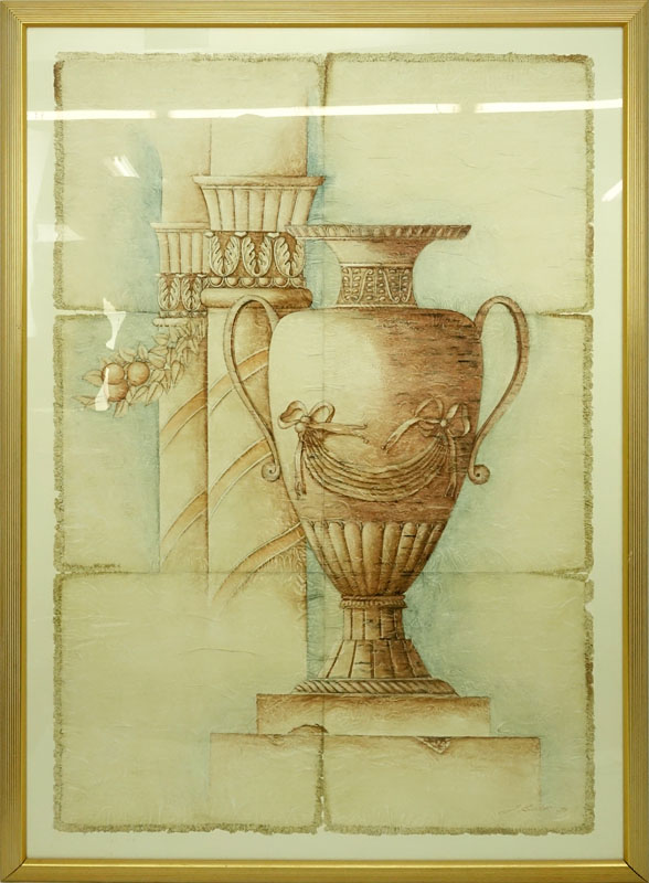 Pair of Rag Paper Prints "Urns".