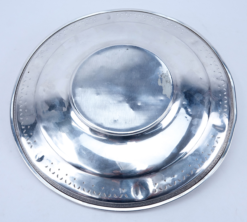 Vintage Sterling Silver Round Pierced Dish.