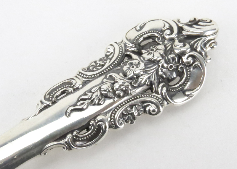 Wallace "Grand Baroque" Sterling Silver Gravy/Dressing Spoon with Button. 