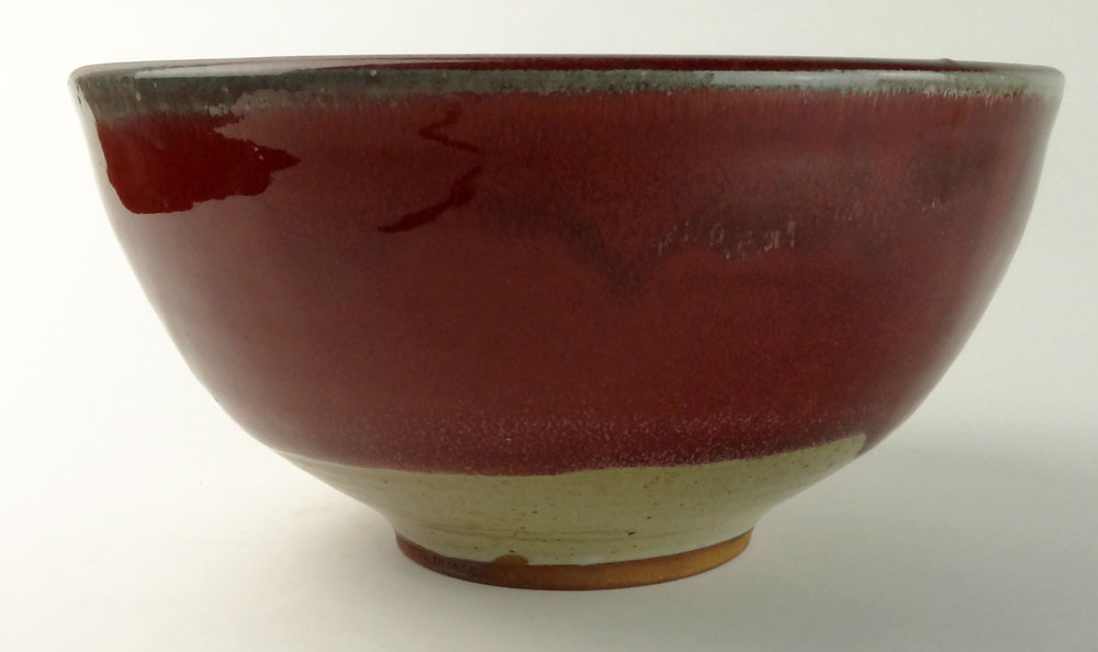 Vintage Circa 1979 Michael Obranovich Glazed Pottery Bowl.