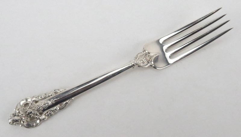 Set of Twelve (12) Wallace "Grand Baroque" Sterling Silver Forks. 