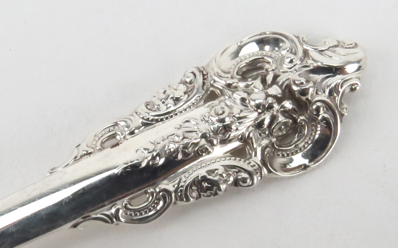 Set of Twelve (12) Wallace "Grand Baroque" Sterling Silver Cocktail/Seafood Forks. 