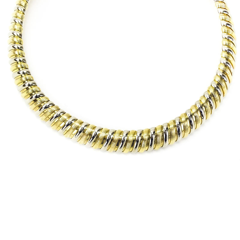 Vintage Bulgari 18 Karat Yellow Gold Choker Necklace.