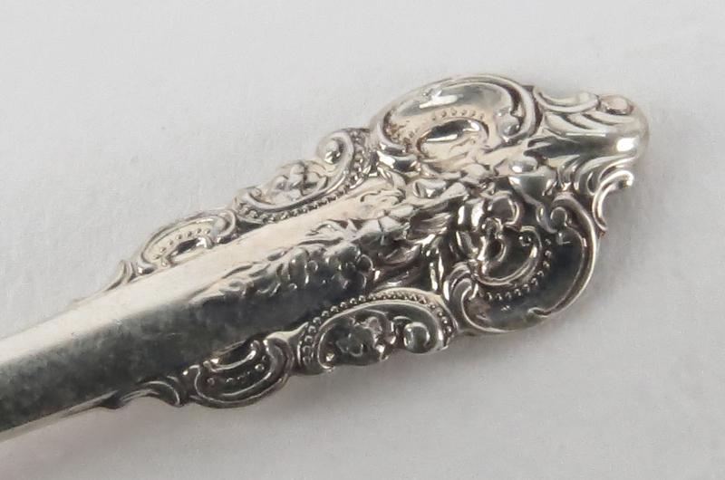 Set of Twelve (12) Wallace "Grand Baroque" Sterling Silver Salt Spoons. 