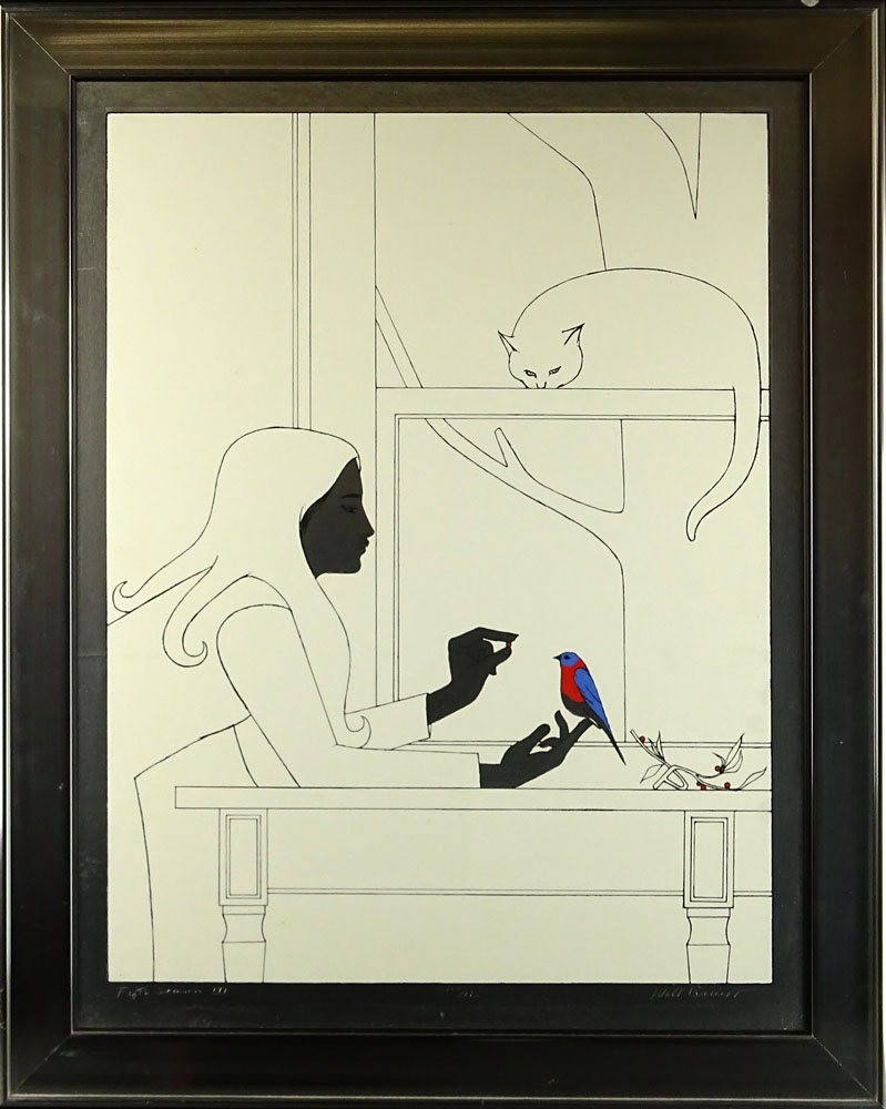 William Barnett, American (b. 1919) Lithograph with foil "Fifth Season III".