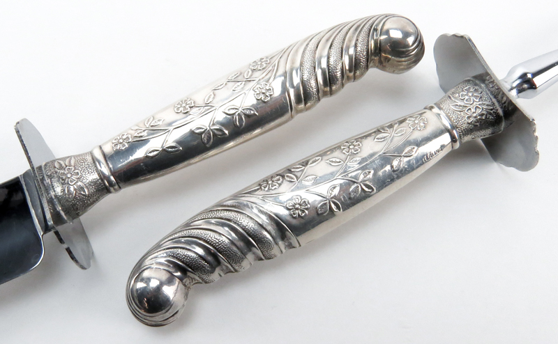 Ambassador Cutlery Mfg. & CO Sheffield England Sterling Silver Handle Carving Set.