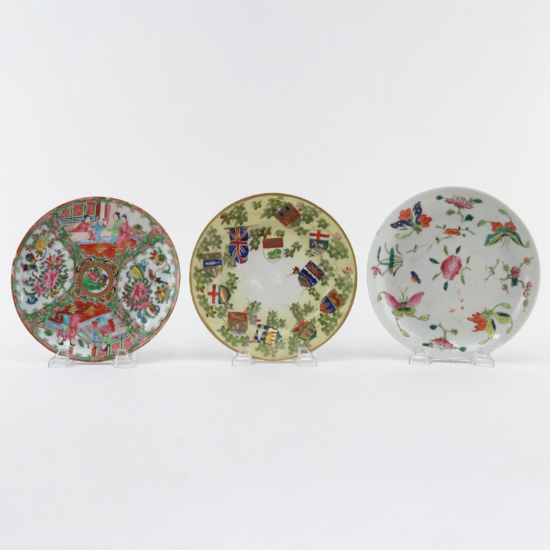 Three Chinese Porcelain Plates.