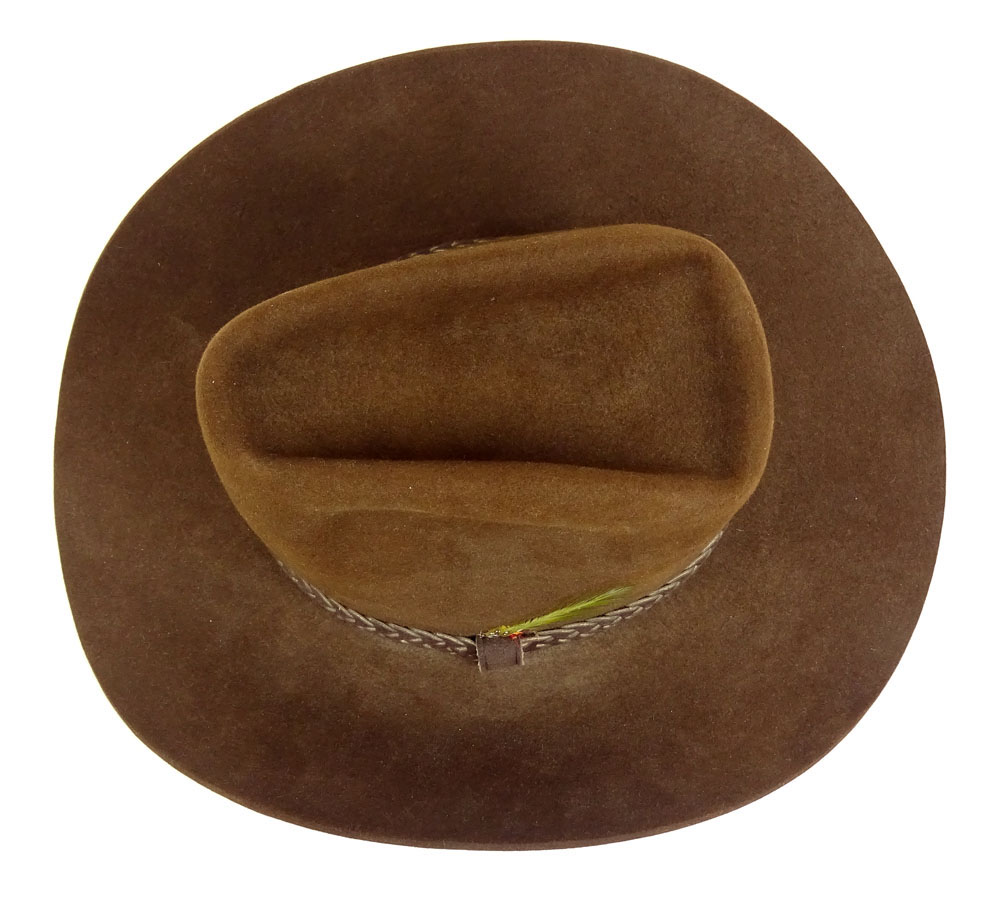 Original Brown Beaver Stetson Hat Made For John Travolta to Wear and Worn  in the 1980 Film "Urban Cowboy".