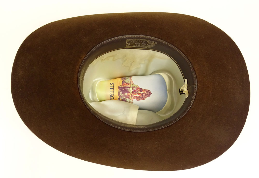 Original Brown Beaver Stetson Hat Made For John Travolta to Wear and Worn  in the 1980 Film "Urban Cowboy".