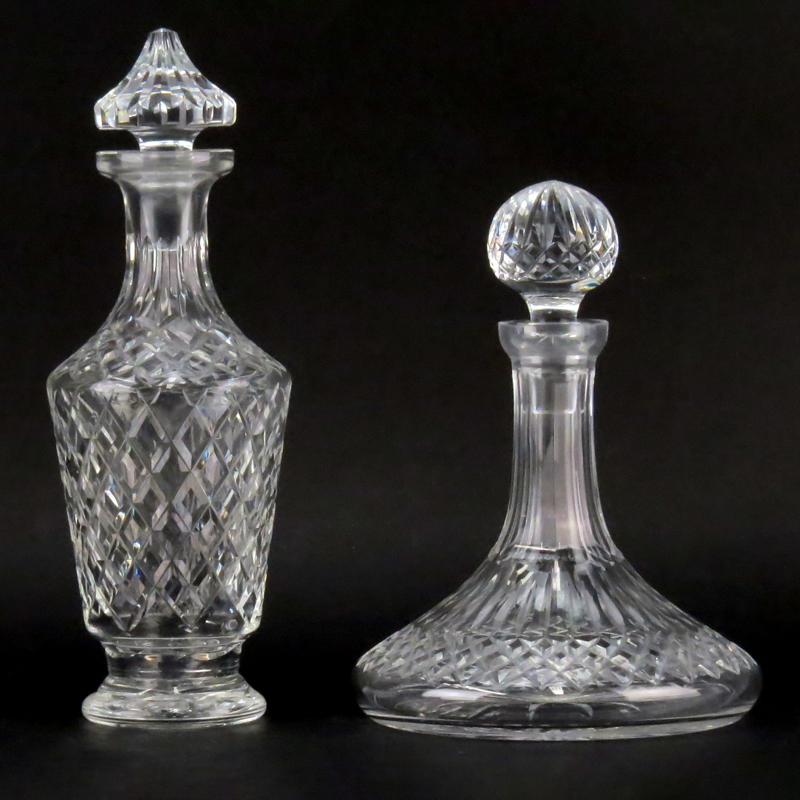 Grouping of Two (2) Waterford Cut Crystal Decanters.