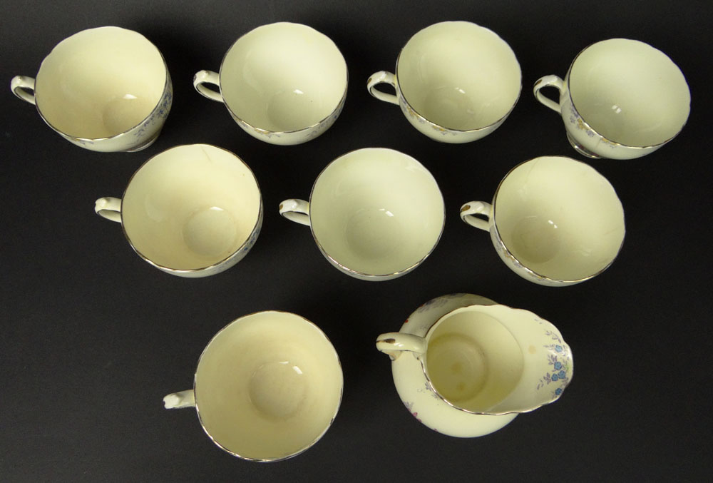 Hand Painted Chelsea England Ceramic Partial Dessert Service.