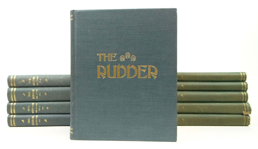 Nautical Yachting Collection of Ten (10) Original Hardcover Books  "The Rudder" Thomas Fleming Day. 