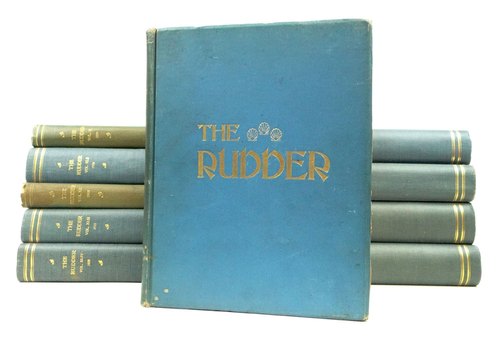 Nautical Yachting Collection of Ten (10) Hardcover Books "The Rudder" Thomas Fleming Day.