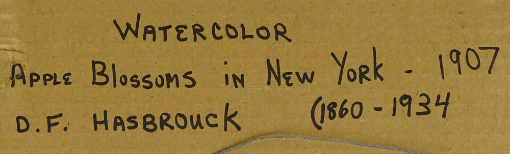 Dubois Fenelon Hasbrouck, American (1860-1934) Watercolor on Paper. 