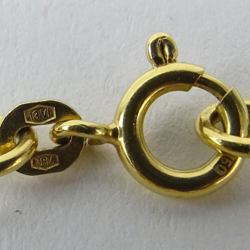 Vintage 18 Karat Yellow Gold Nautical style Pendant Necklace.