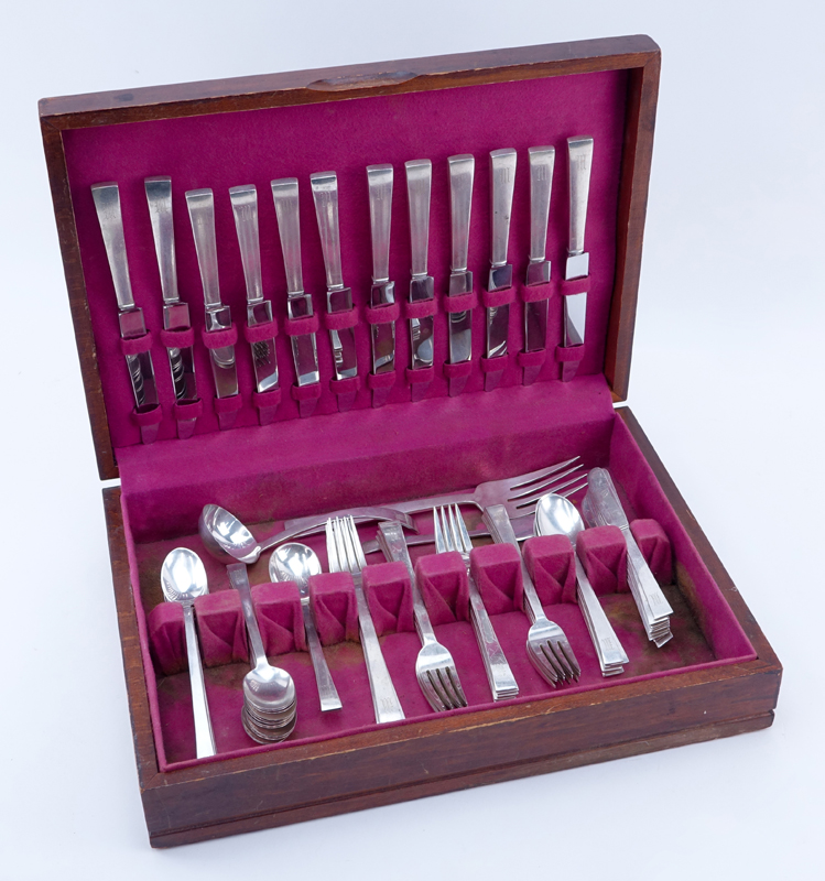 Eighty-Seven (87) Pc. International Silver Co. "Continental" Sterling Silver Flatware Set. 