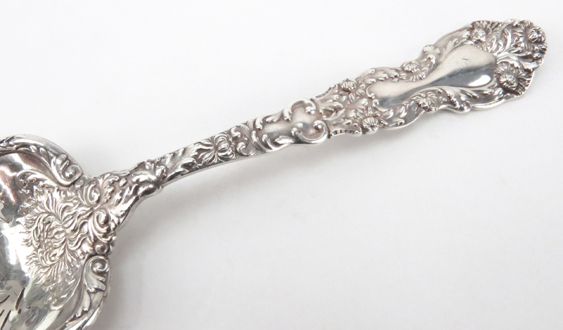 Gorham Sterling Imperial Chrysanthemum Pierced Serving Spoon.