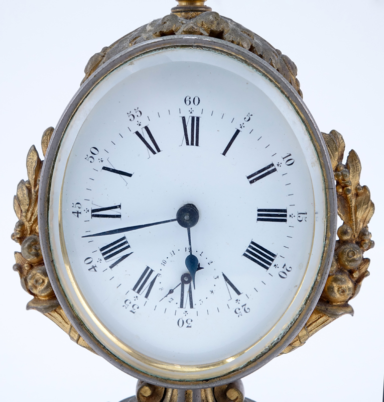 Antique French Bronze Mounted Gilt Metal Clock.