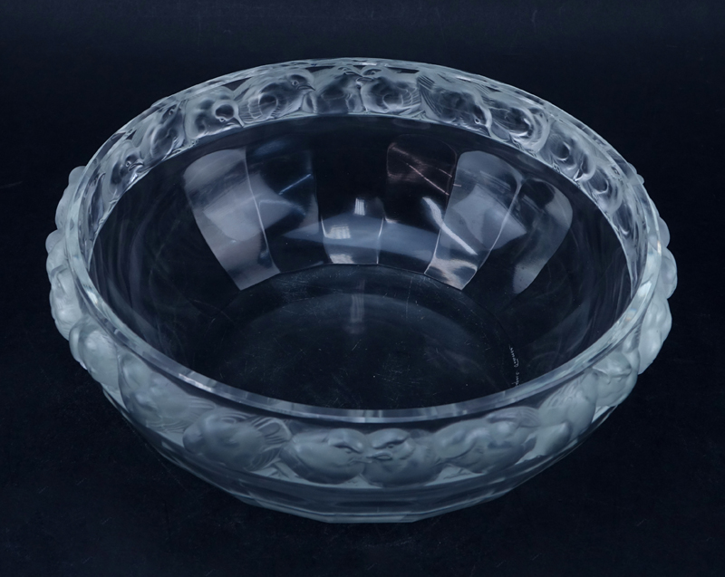 Lalique Crystal "Mesanges" Bowl. 