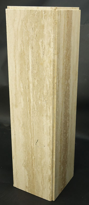 Mid Century Modern Travertine Pedestal/Column.